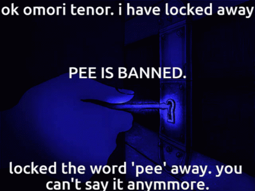 a text in a po reading'look on teor i have locked away pee is banned '