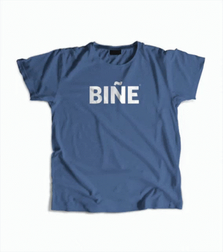 t - shirt made in the shape of a mens brown shirt with the word, binge printed on it