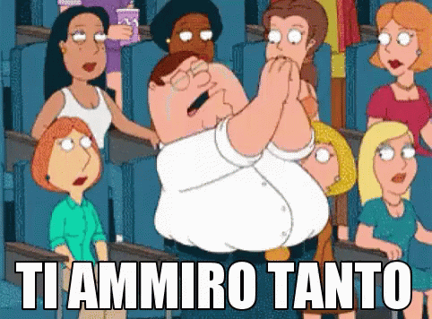 cartoon character standing next to audience with caption that says,'i am mirro tanto '