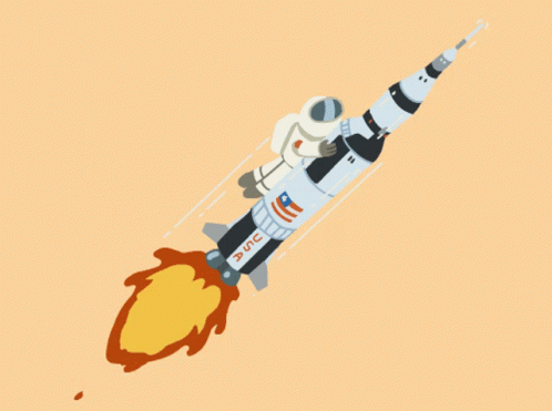 an illustration of an astronaut floating in the air
