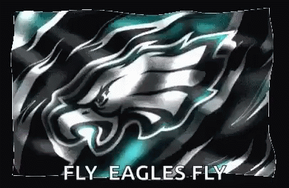 a graphic image of the eagle, flying and the text eagle flies on it