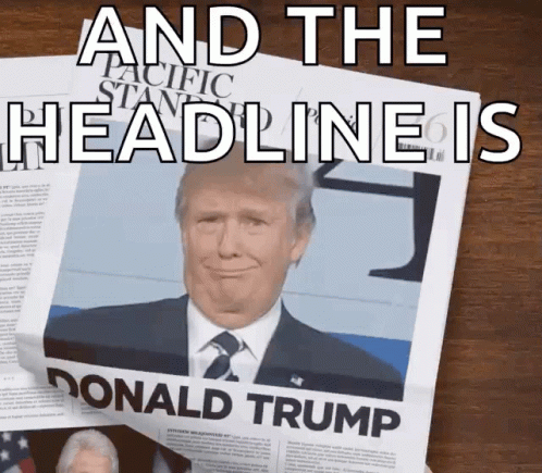 a newspaper with donald on it and the text and the headlines
