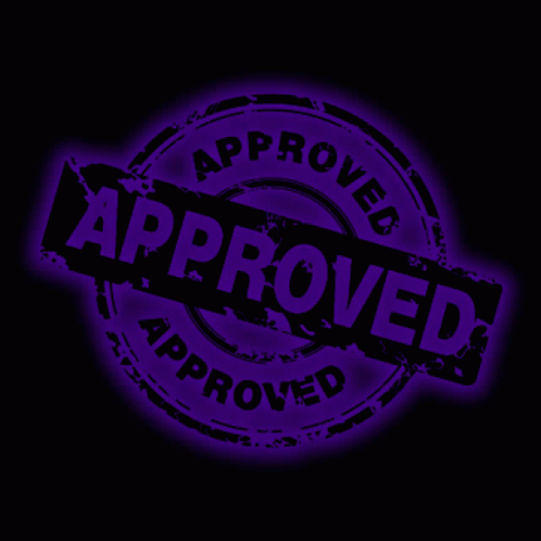 we are looking at a red stamp that says approved
