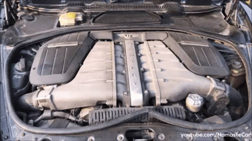 the engine bay of a car with no hood