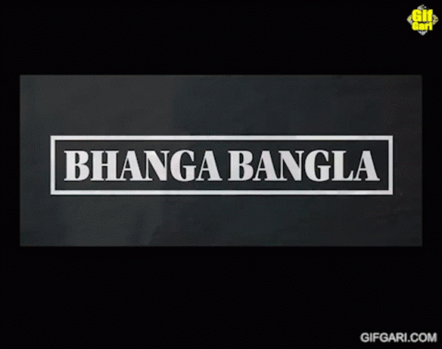 the name of the tv show,'bhanga bancha'in white on black background