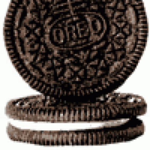 a picture of an oreo cookie that has been baked