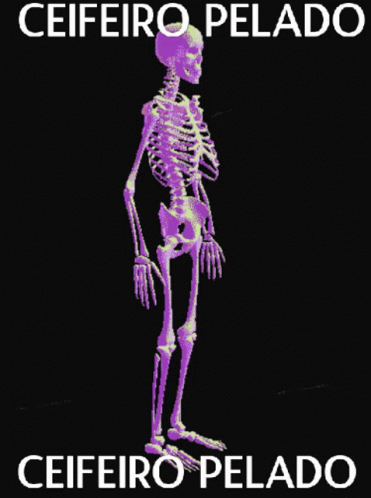 a skeleton is shown in neon pink