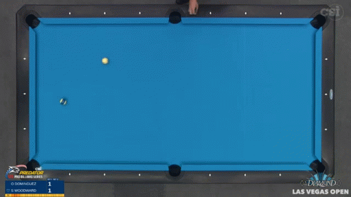 an animation pool table that has a person throwing a ball