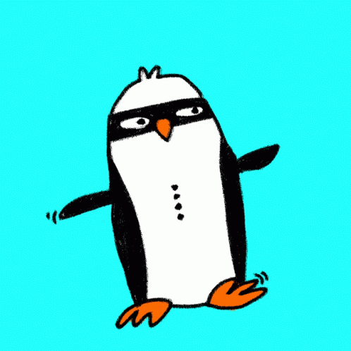 an penguin with sunglasses on top of it