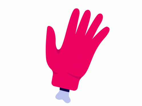 a purple glove is shown on a white background
