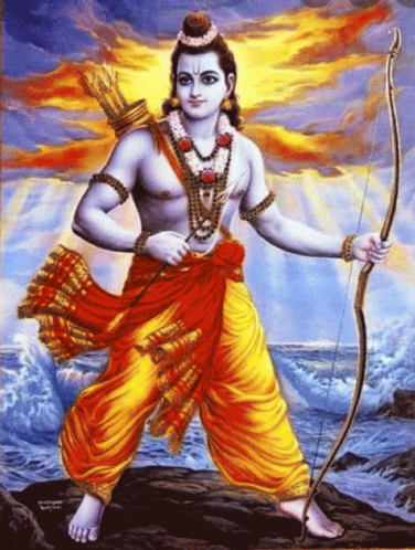 an image of the indian god in blue clothing