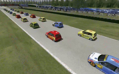 the cars are driving on a highway that has multiple lanes of traffic