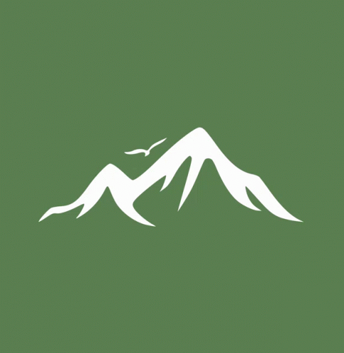 a simple mountain landscape in a flat style