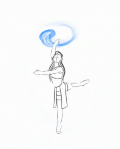an orange ring is over a sketched woman
