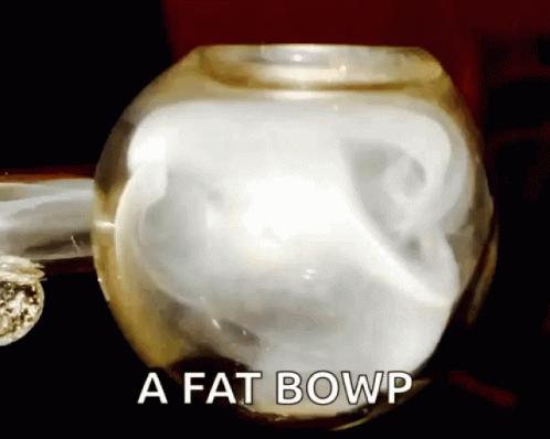 a fish is next to the bottom of a bowl that says,'a fat bowp '
