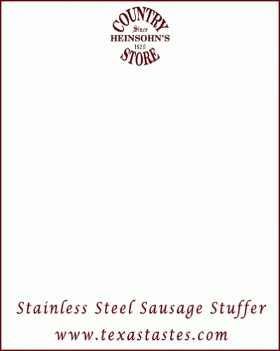 a white sheet of paper with the words, stainless steel sausage stuff on it