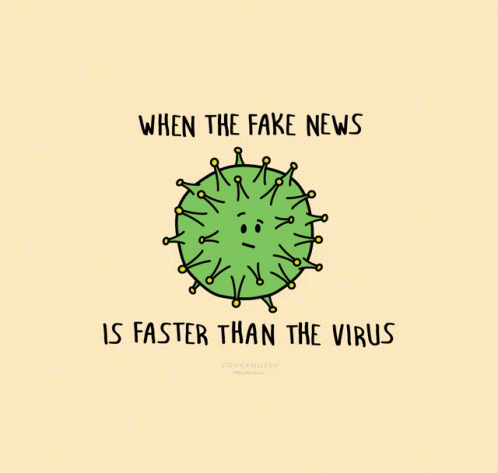 the corona says, when the fake news is faster than the vrcus