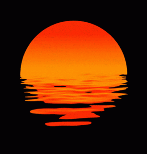 an ocean with only a round circle reflecting sky and sea in water