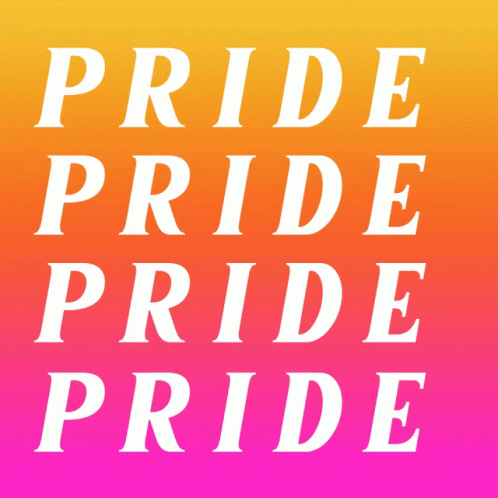 the text'pride pride pride pride pride is in white letters on a vint blue, red and purple background