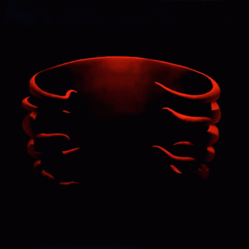 a po taken in the dark, with a big round