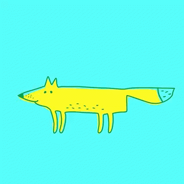 this is a drawing of a dog on a yellow background
