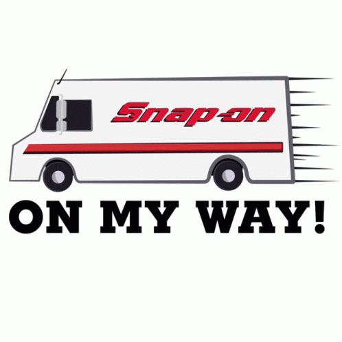 the word snapon on my way with an delivery truck