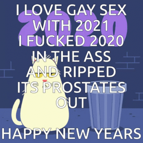 a cat looking at a trash can with the caption, i love gay sex with sex ed 2020 in the as and ripped its prostates out