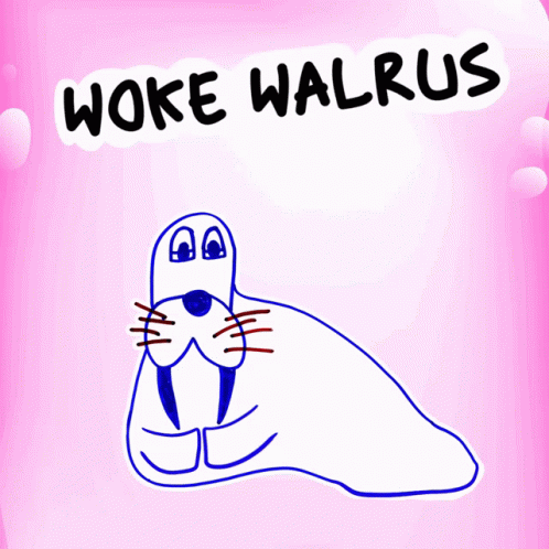 a walrus with the caption words whoe walrus?
