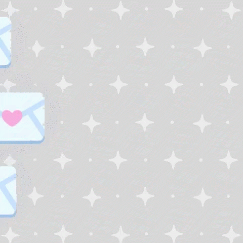 an illustration of some hearts and envelopes