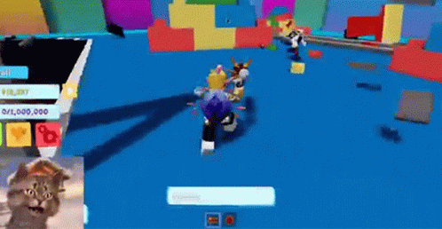 the computer is showing a game where people are fighting and having fun