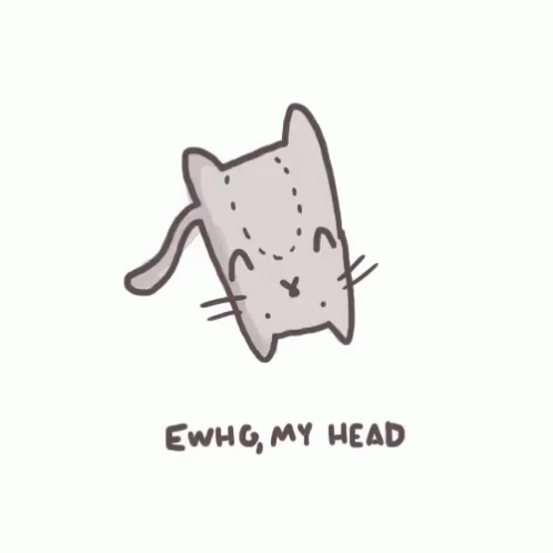 a cartoon image of a cat hugging the face of a person
