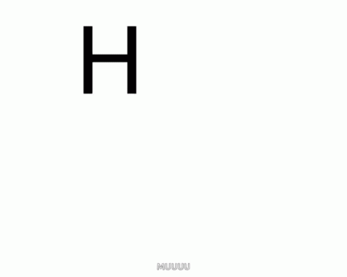 the words h are white and black in a line