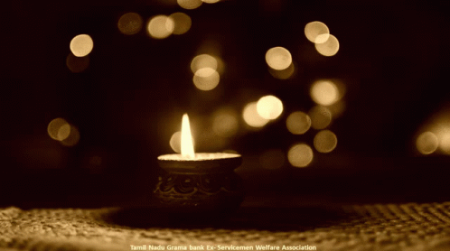 a small candle that has been placed in the dark
