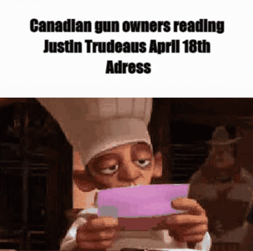 an ad with the words'canadian gun owners reading justin tradsus apr 19th address