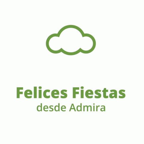 a green cloud and the words felices fiestas desde adminira