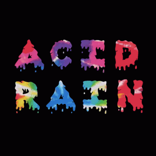 a colorful paint splashed on the word acid rap written in it