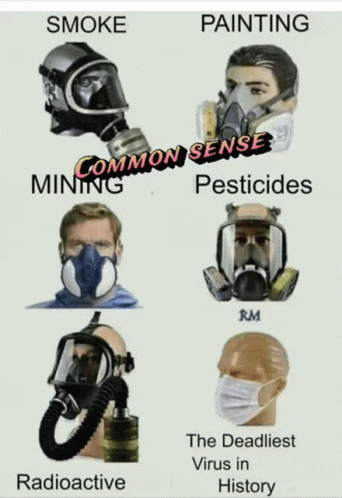 a poster with all the masks involved in a masking procedure