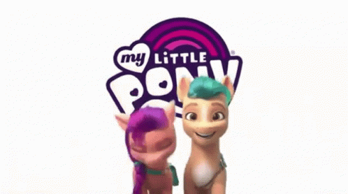 a cartoon pony next to a logo for the toy store