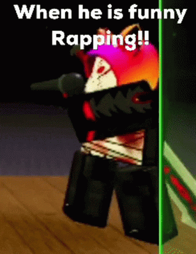 a person in costume is playing an on - air jump with text overlaid