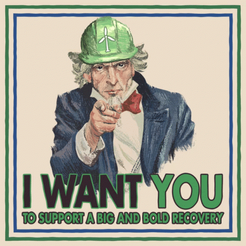 a poster that says i want you to support big and old recovery