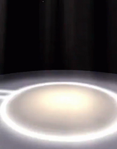 light circles in the center of an empty room