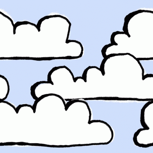 a drawing of clouds and their different shape