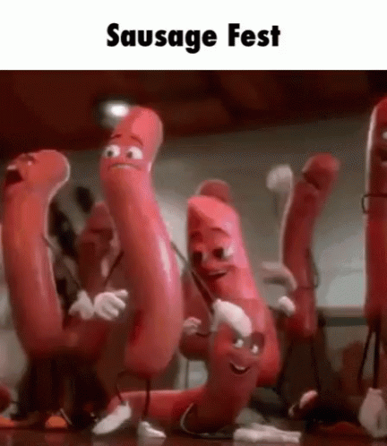an advertit that says sausage fest on it