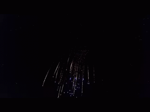 several fireworks with blurs in the dark