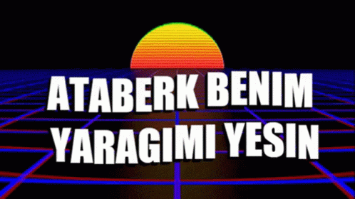 a colorful background with the words ataberk benim yaragmi yesin