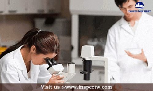 two people look through microscopes at soing