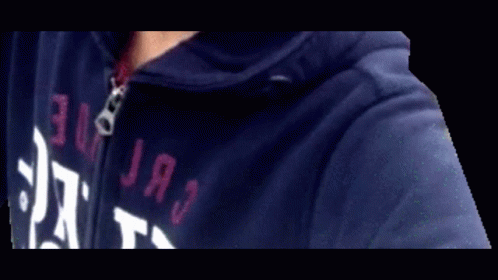 closeup of an old fashion hoodie with the word grude on it