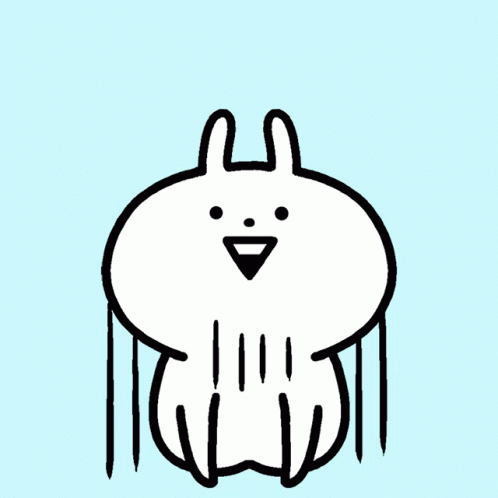 a line drawing of a bunny