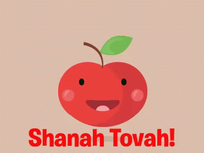 a blue fruit with the word shanah tovah written in it