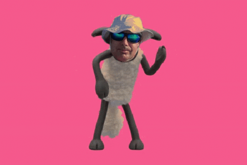 a cartoon character in 3d on a blue background